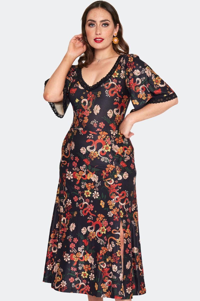 Floral Print Midi Dress