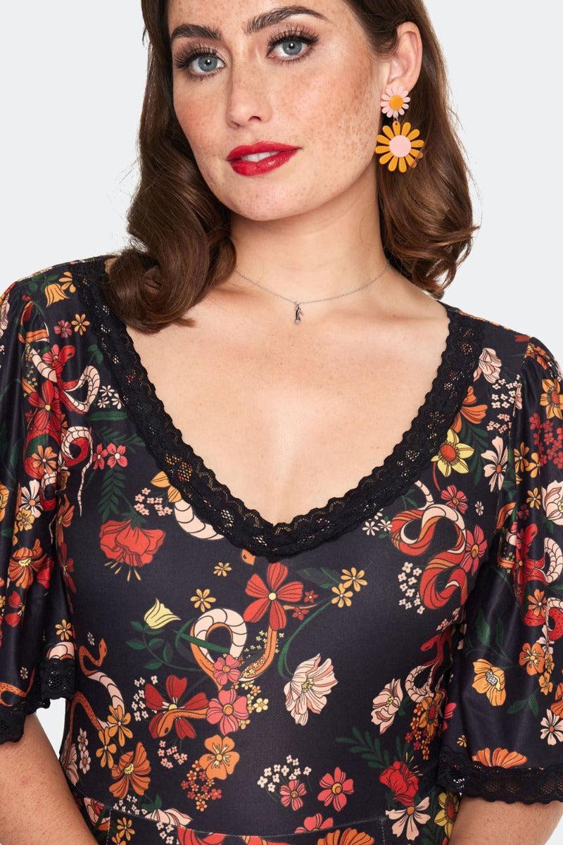 Floral Print Midi Dress