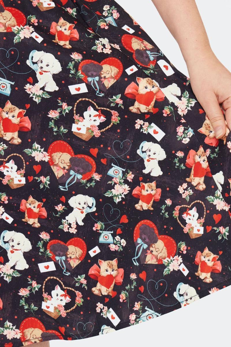 Pin-Up Print Flare Dress