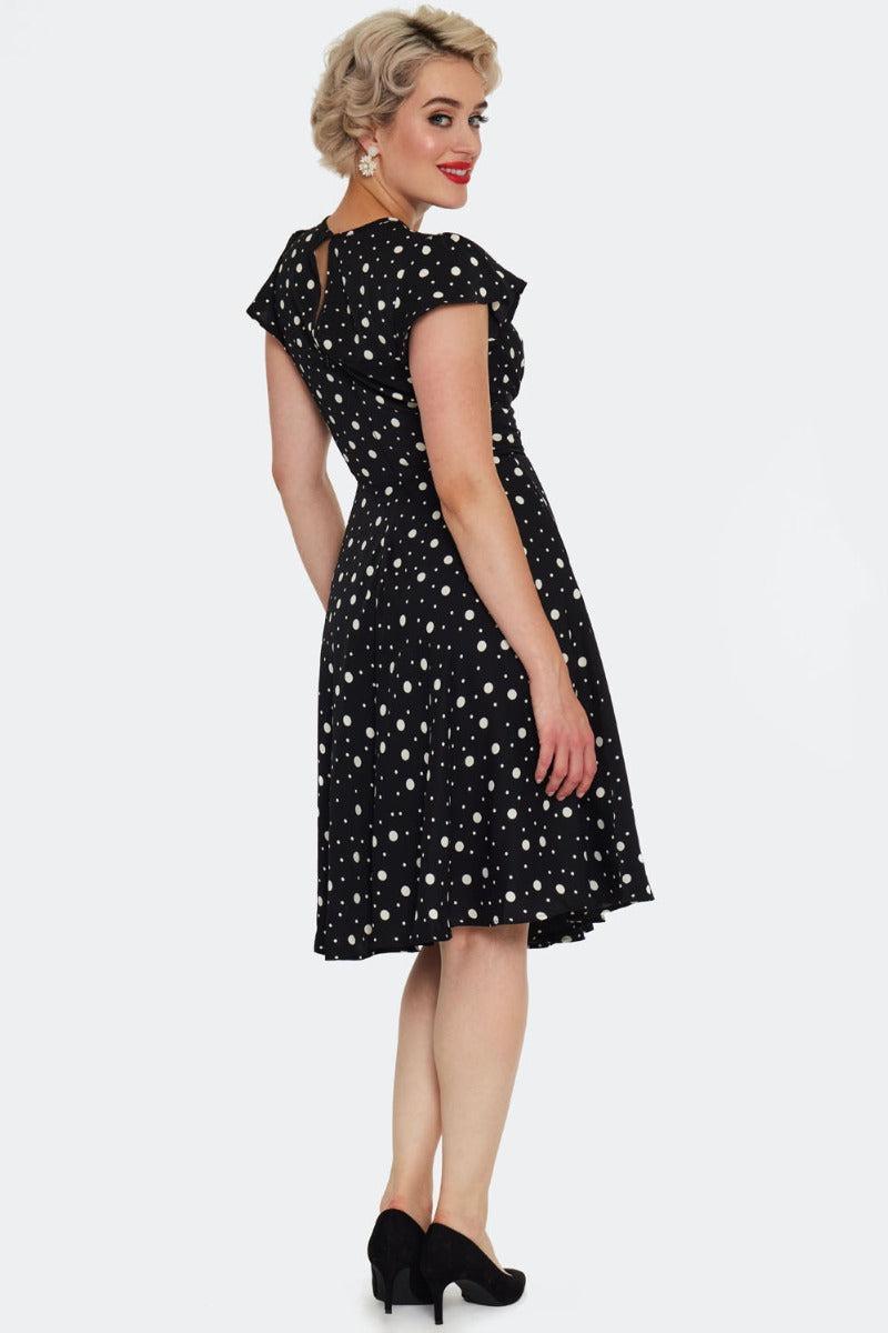 Polka Dot Flutter Sleeve Dress