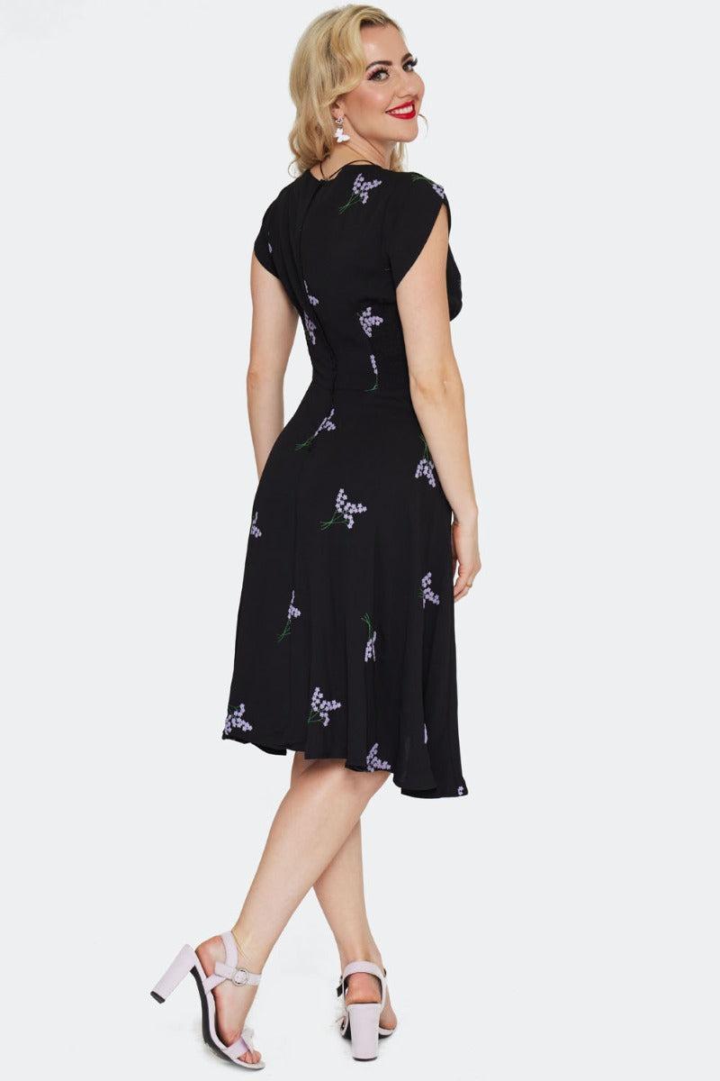 Floral Embroidery Flare Dress
