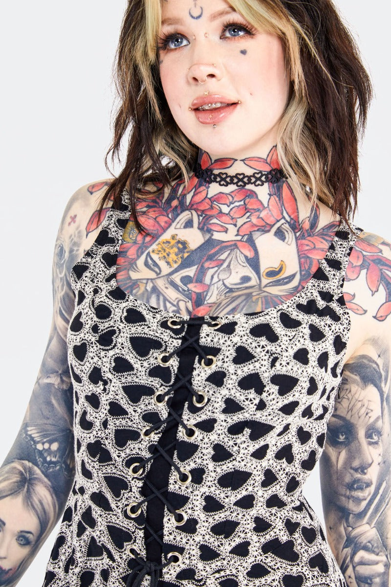 Lace Up Corset Dress