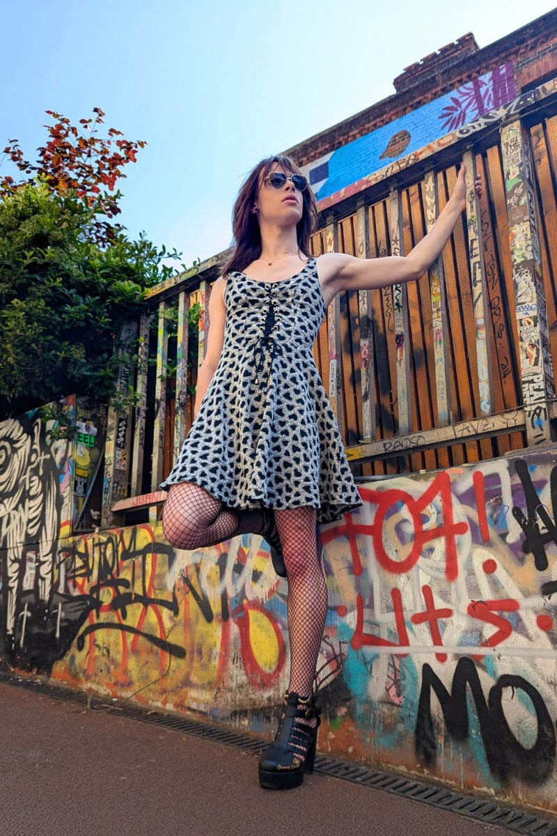 Lace Up Corset Dress