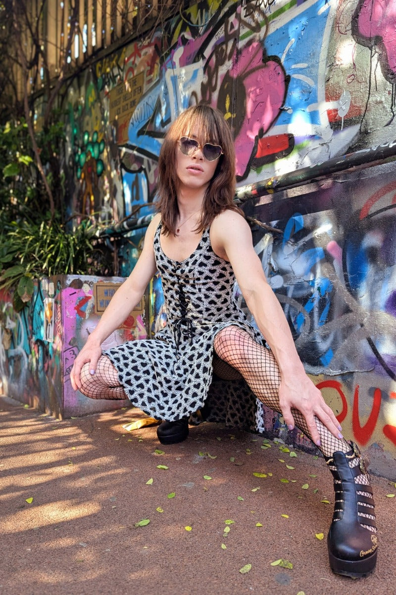 Lace Up Corset Dress