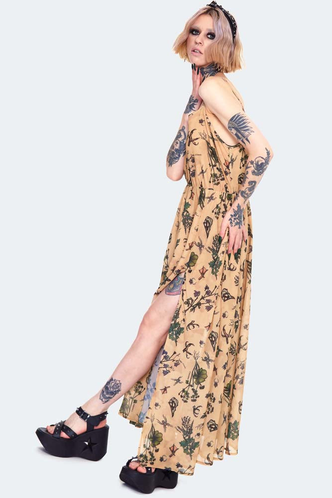 Apotthecary Print Maxi Dress