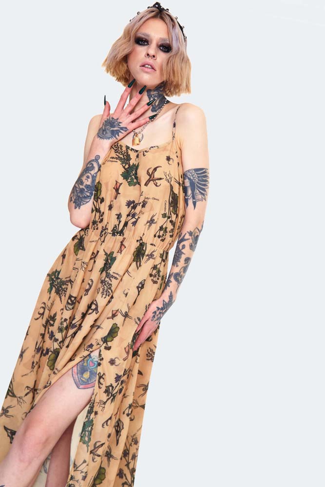 Apotthecary Print Maxi Dress