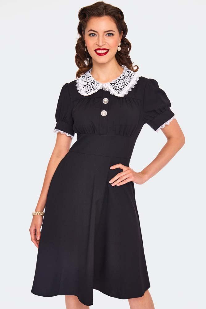 Lace Collar Vintage Style Dress