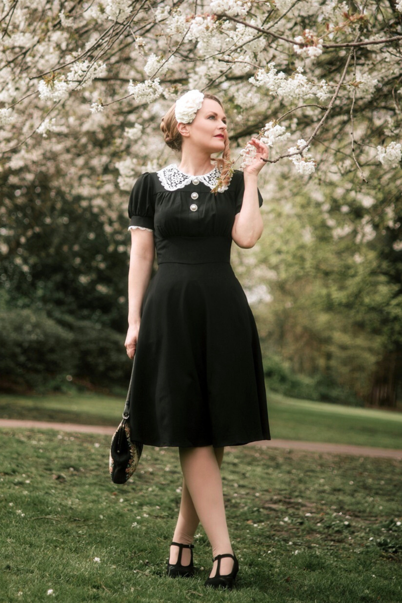 Lace Collar Vintage Style Dress