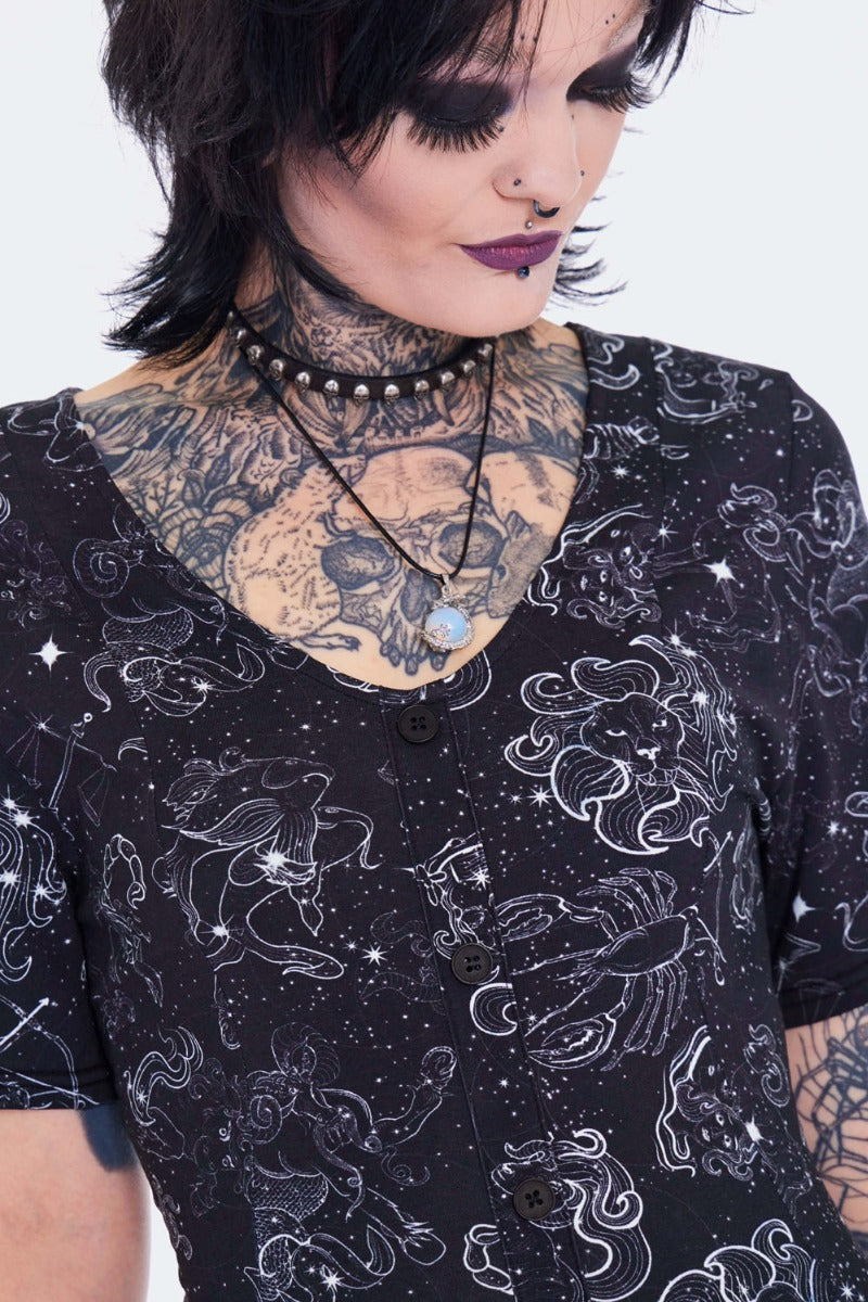 Zodiac Constellation Midi Dress