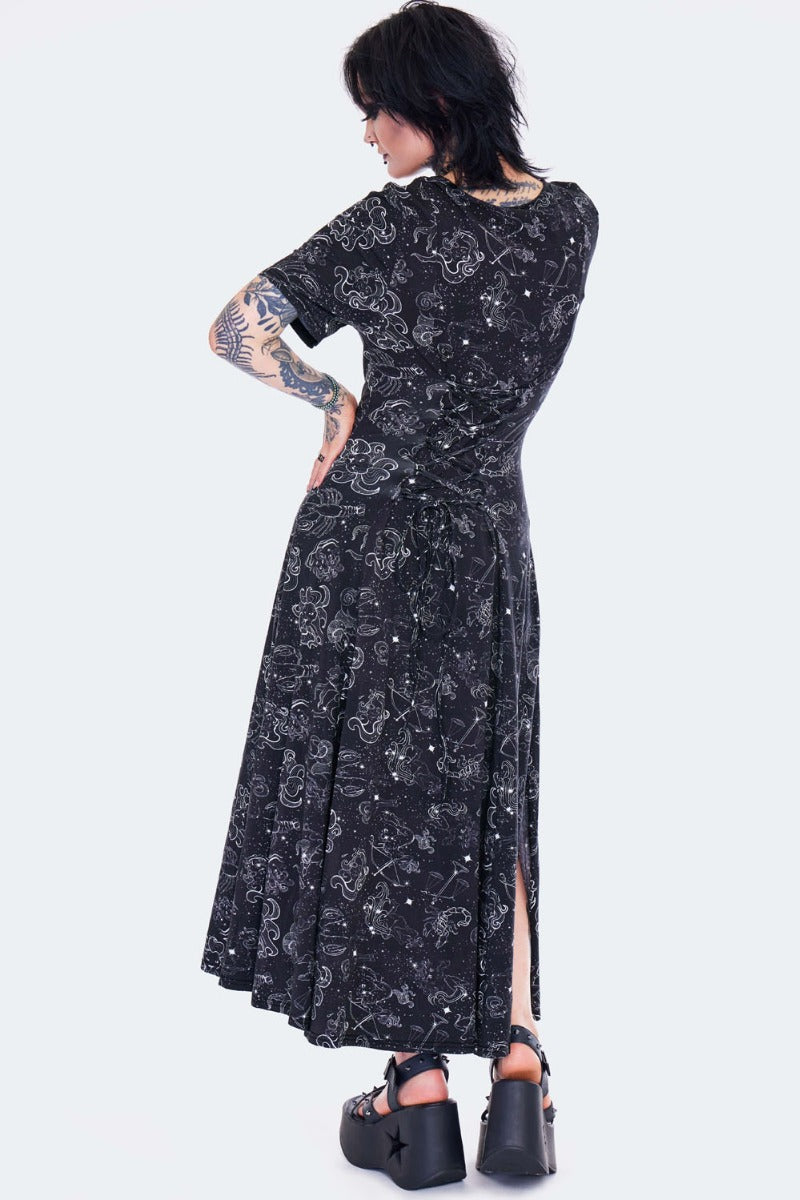 Zodiac Constellation Midi Dress