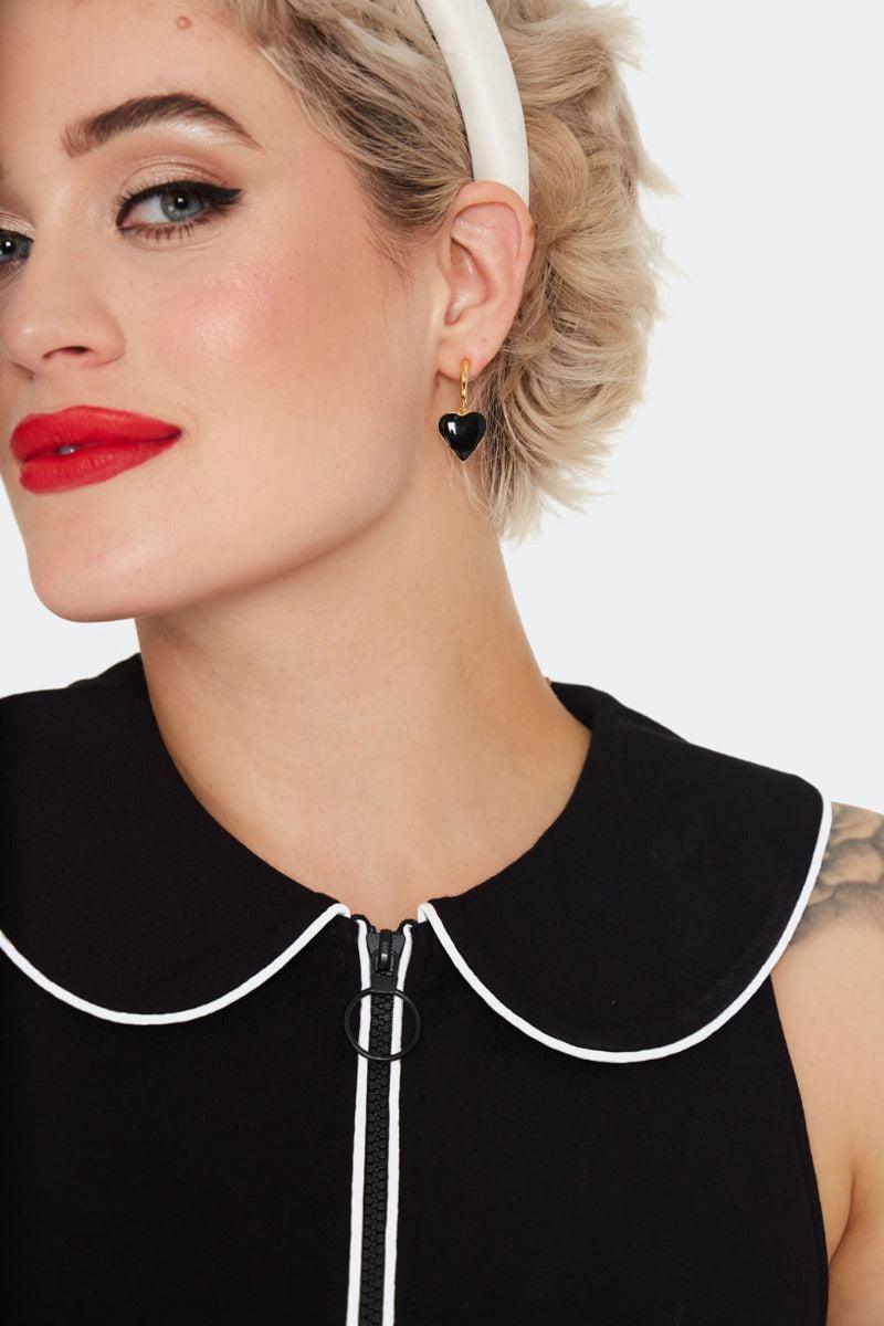 Vintage Heart Drop Earrings