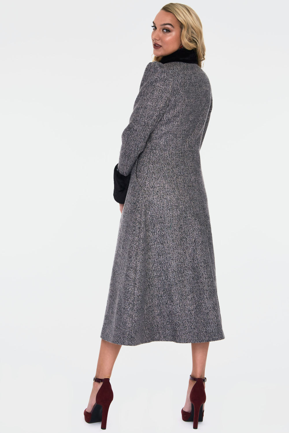 Faux Fur Trim Coat