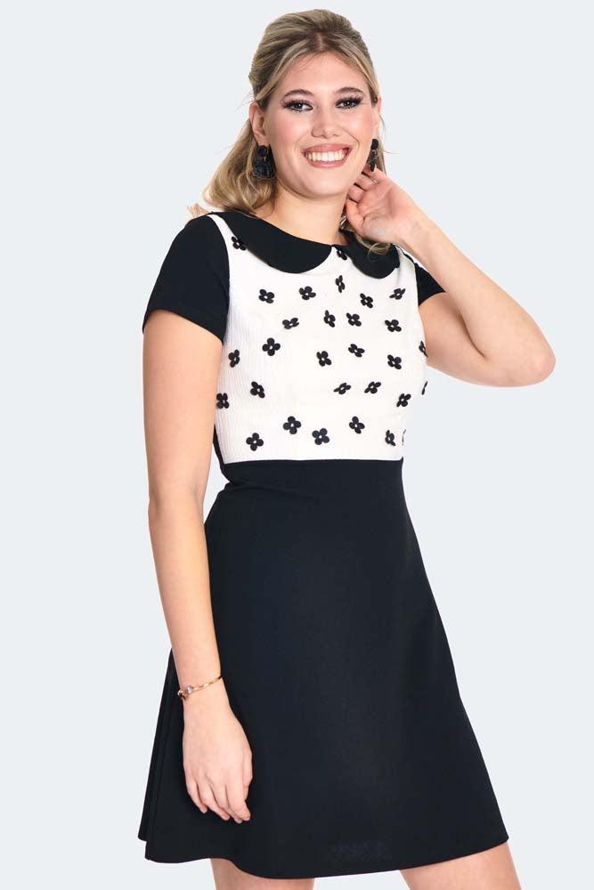 60s Floral Flare Dress