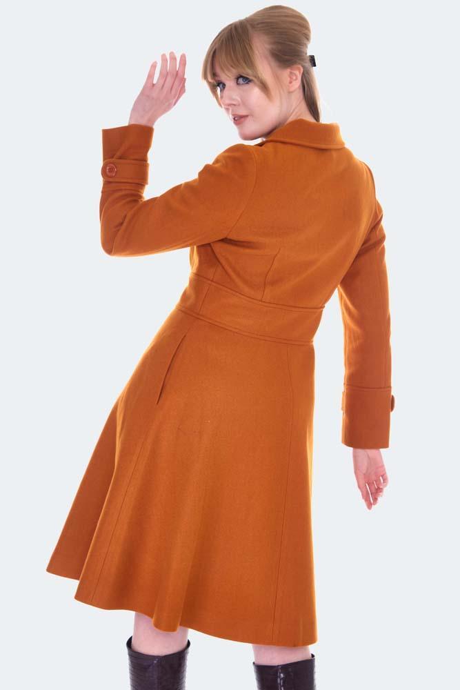 Double Breasted Orange Pea Coat