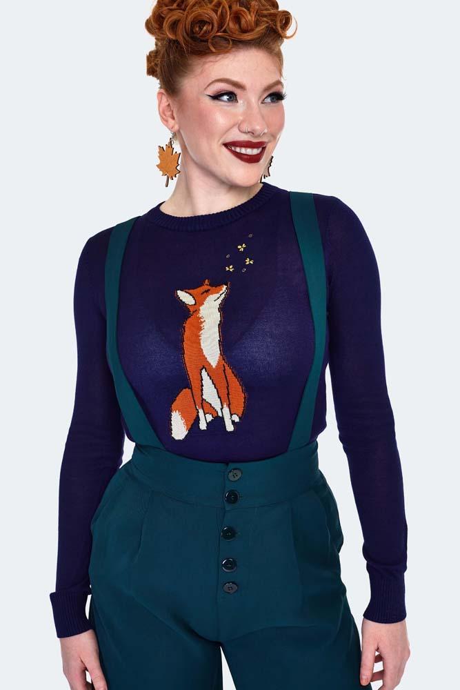 High Waisted Suspender Trousers