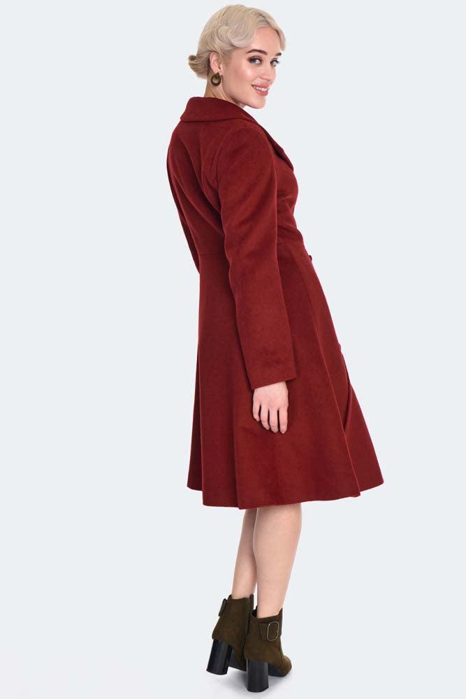 Heart Button Flare Coat