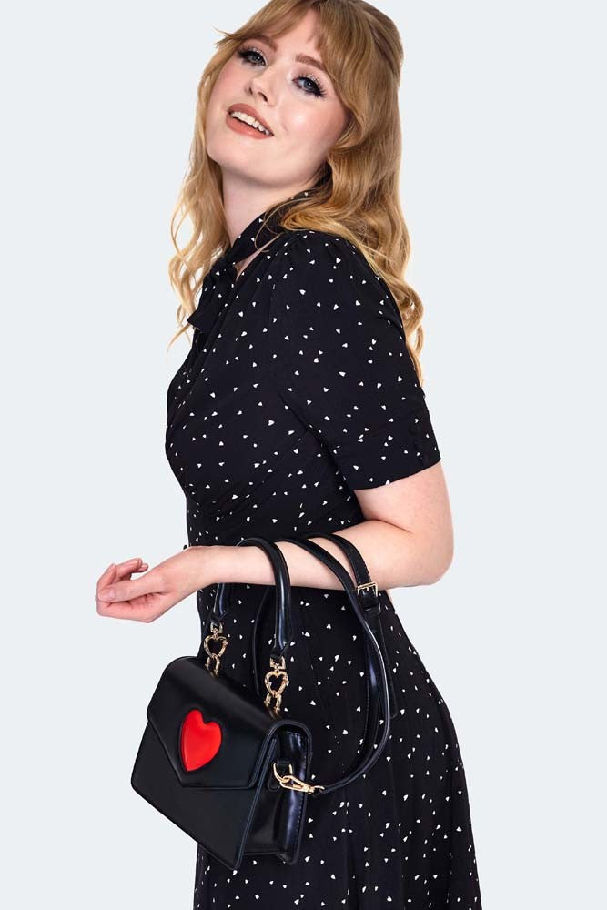 Heart Flap Crossbody Bag