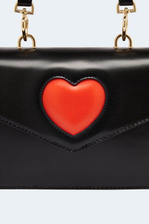 Heart Flap Crossbody Bag