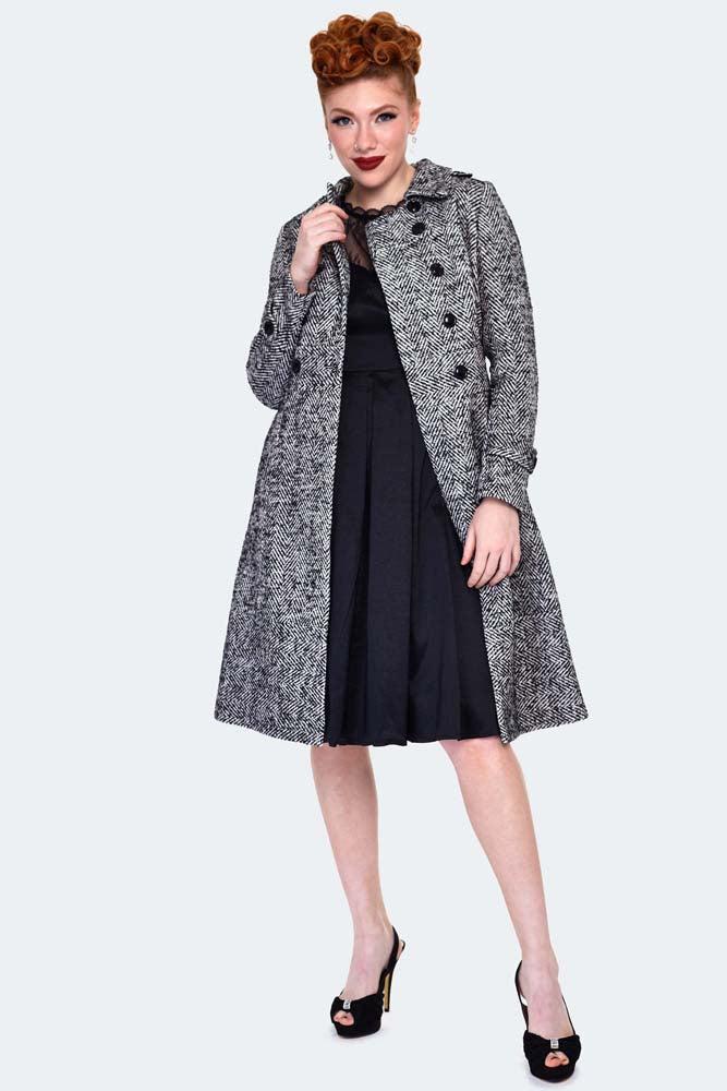 Herringbone Double Breasted Pea Coat