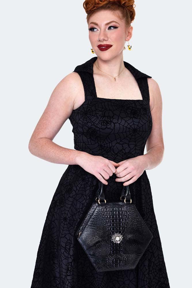 Spiderweb Detail Shoulder Bag