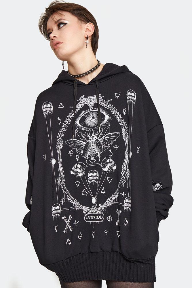 Vitriol Print Oversized Hoodie