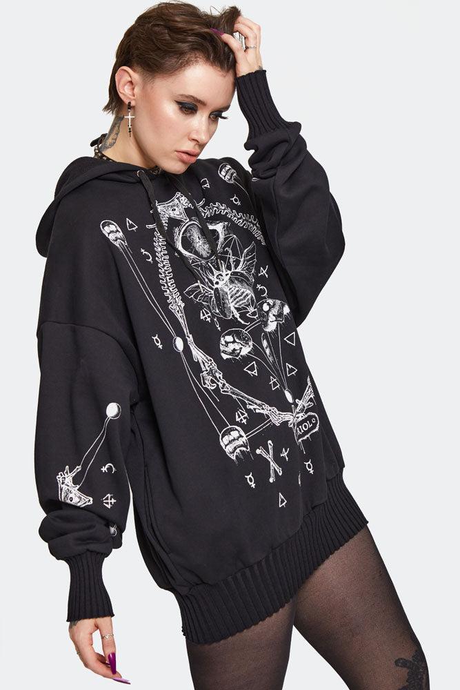 Vitriol Print Oversized Hoodie