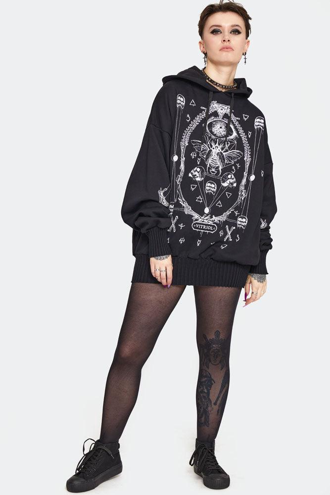 Vitriol Print Oversized Hoodie