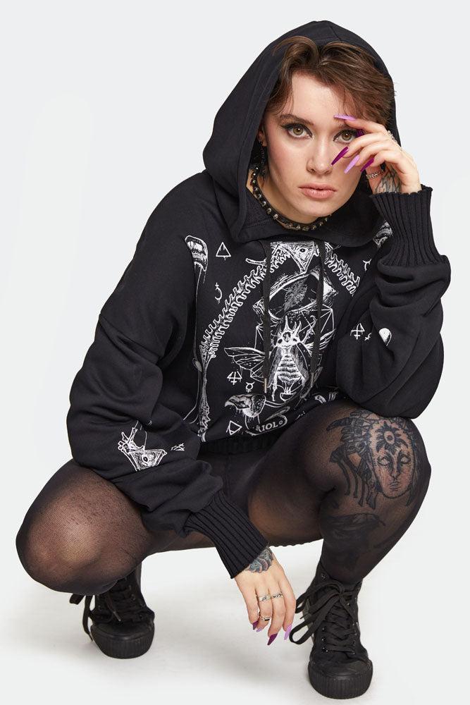 Vitriol Print Oversized Hoodie
