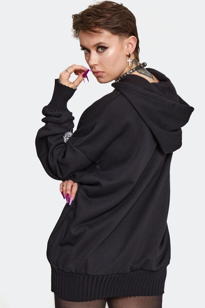 Vitriol Print Oversized Hoodie