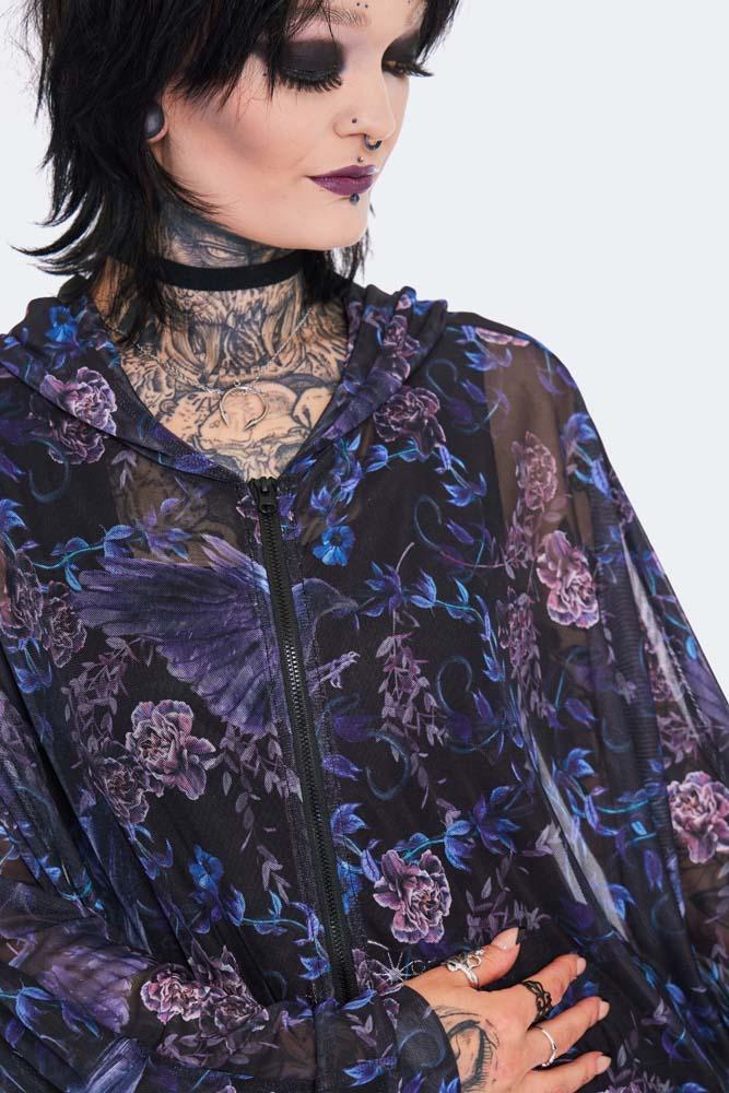 Night Crow Mesh Hoodie