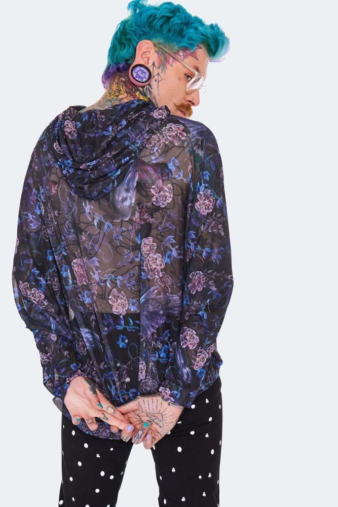 Night Crow Mesh Hoodie