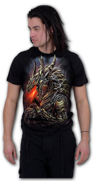 Dragon Cogs - T-Shirt Black