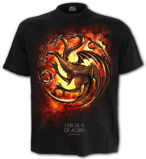 Hod - Dragon Flames - T-Shirt Black