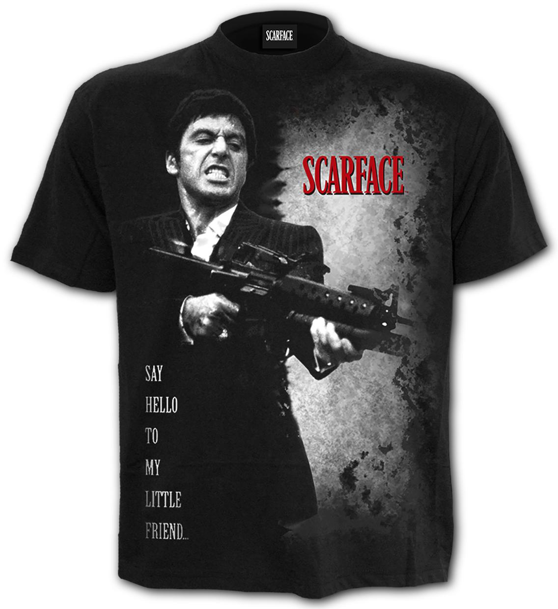 Scarface - Say Hello - Front Print T-Shirt Black