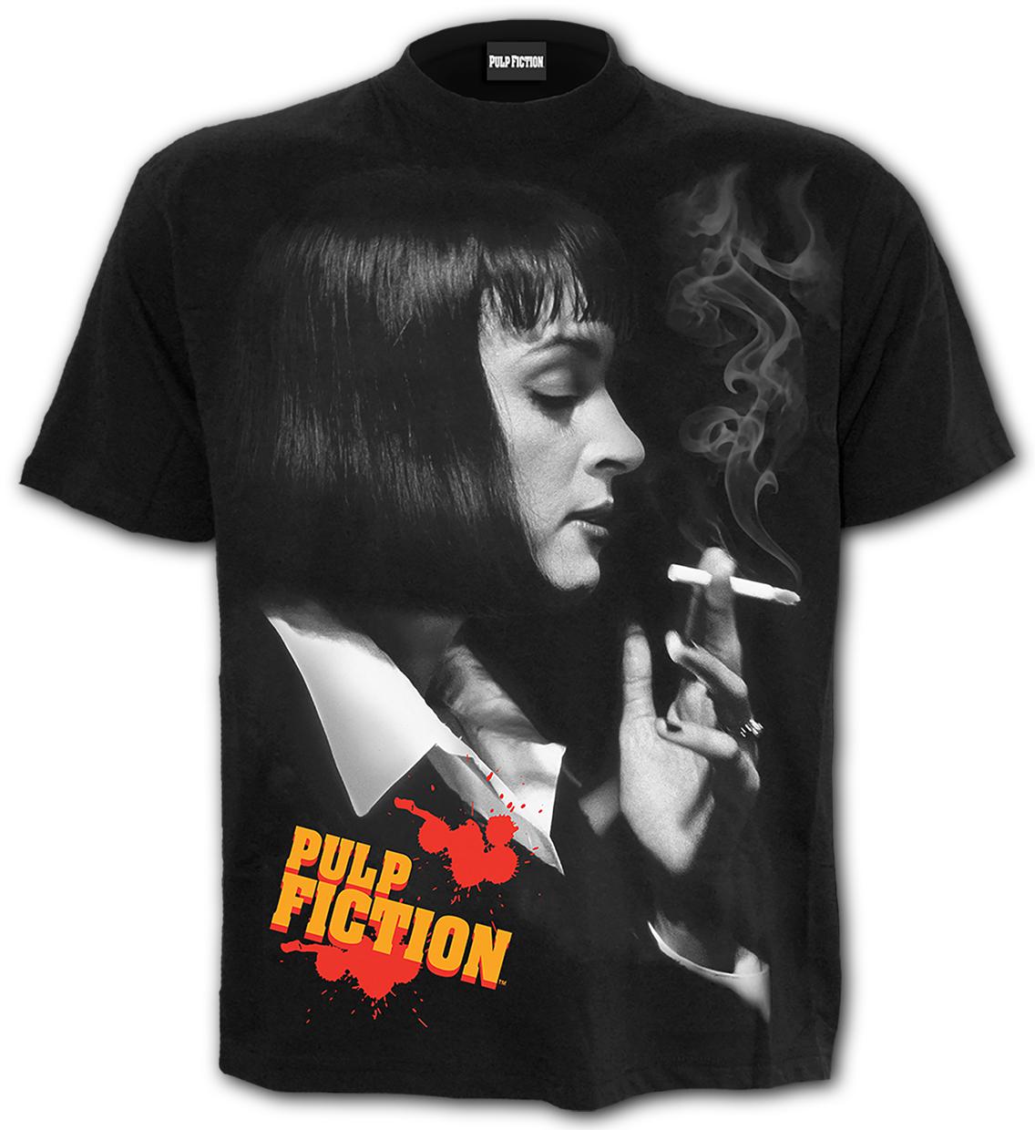 Pulp Fiction - Smoke - Front Print T-Shirt Black