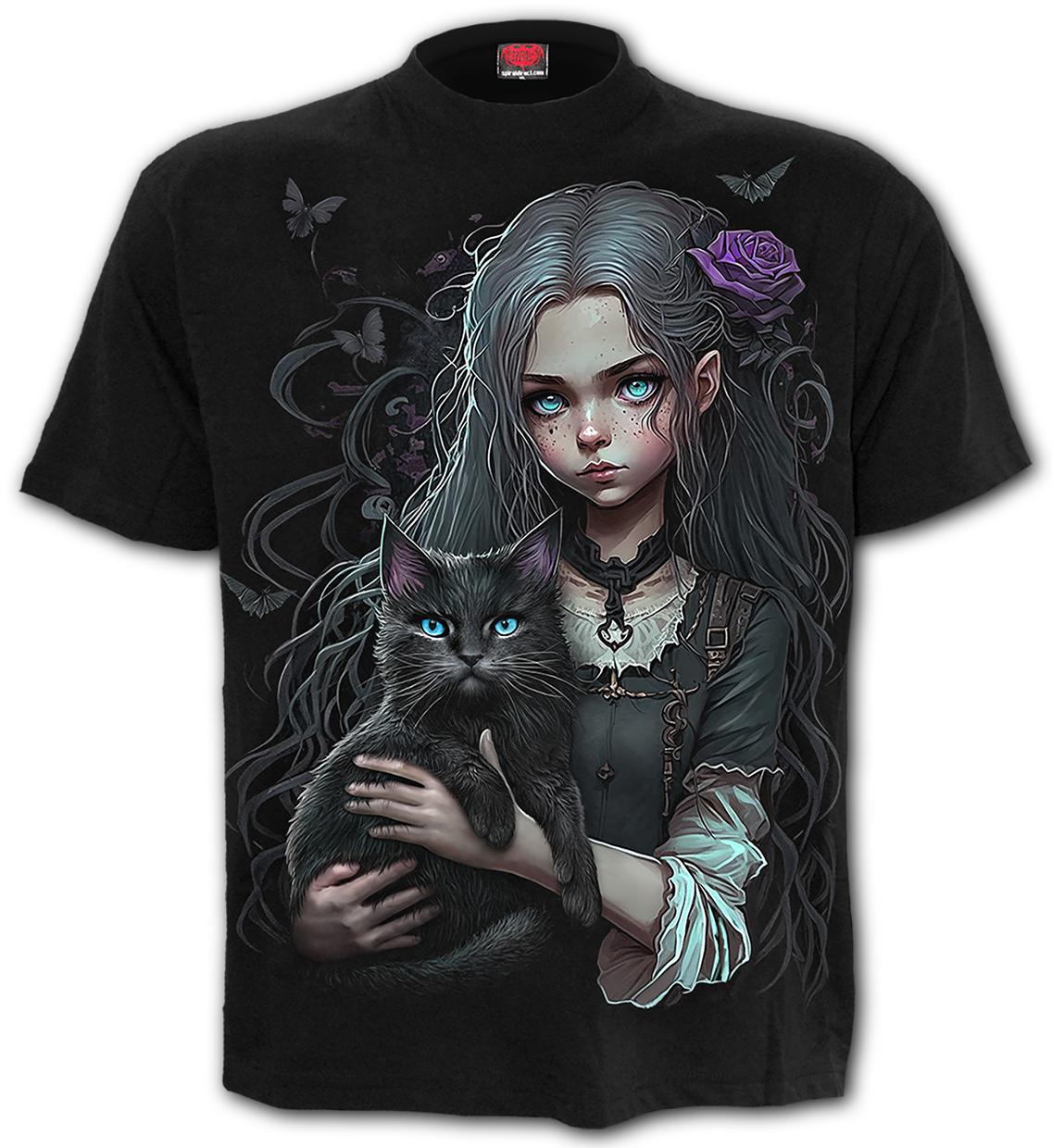Goth Familiar - Front Print T-Shirt Black