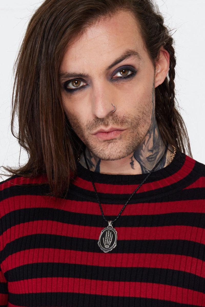 Cameo Skeleton Hand Necklace