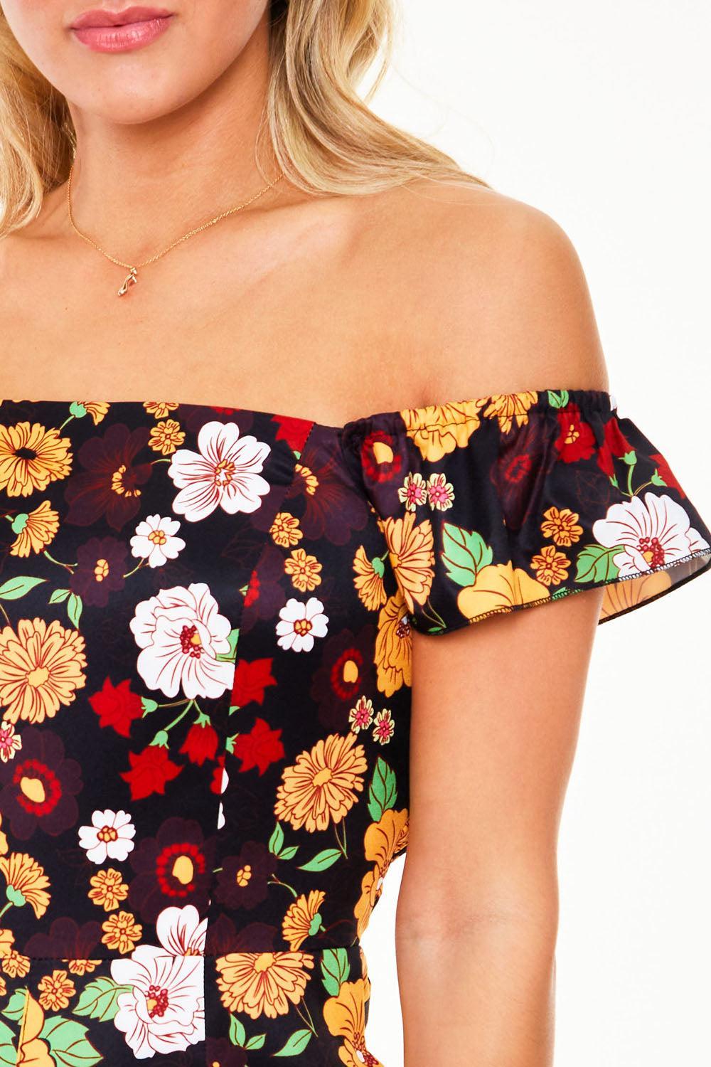 Floral Wide Leg Jumpsuit