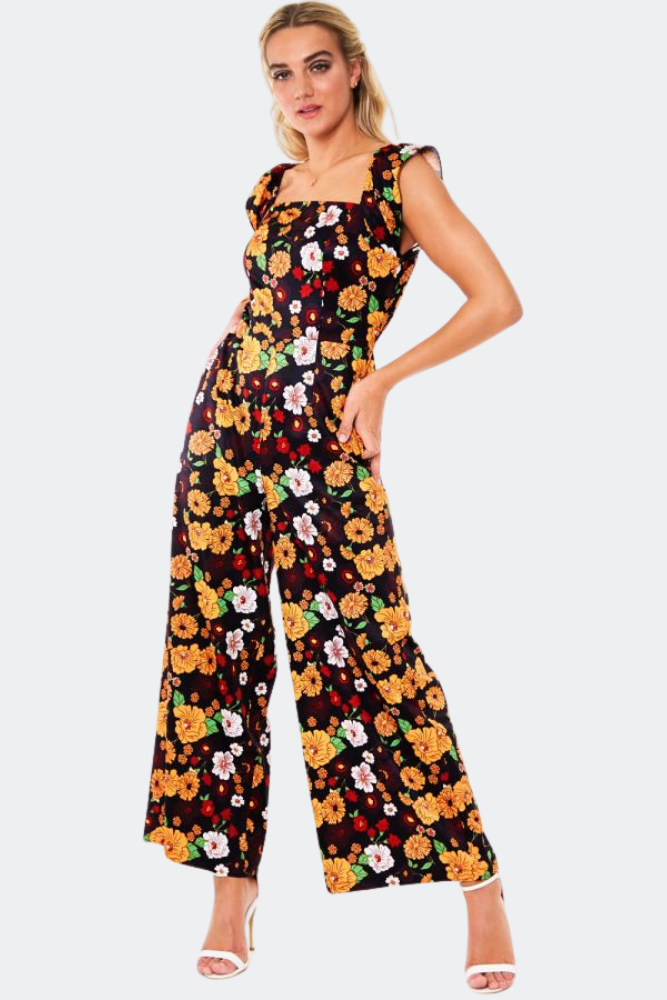 Floral Wide Leg Jumpsuit