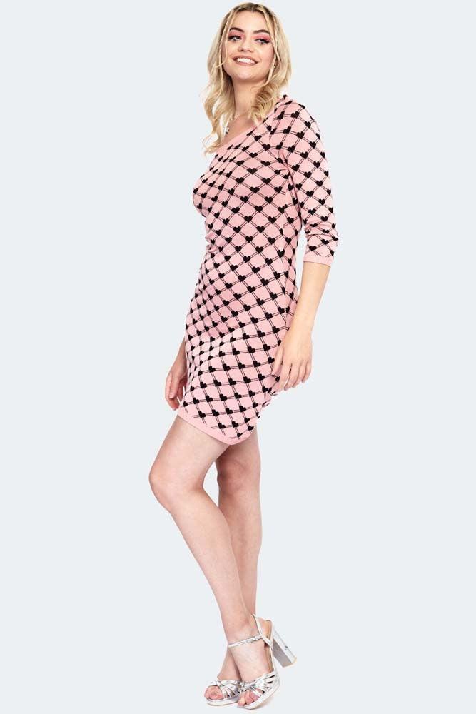Knitted Heart Pattern Dress