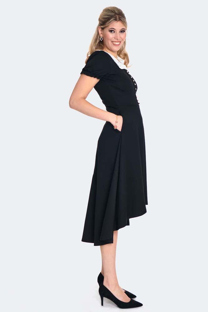 Lace Collar Flare Dress