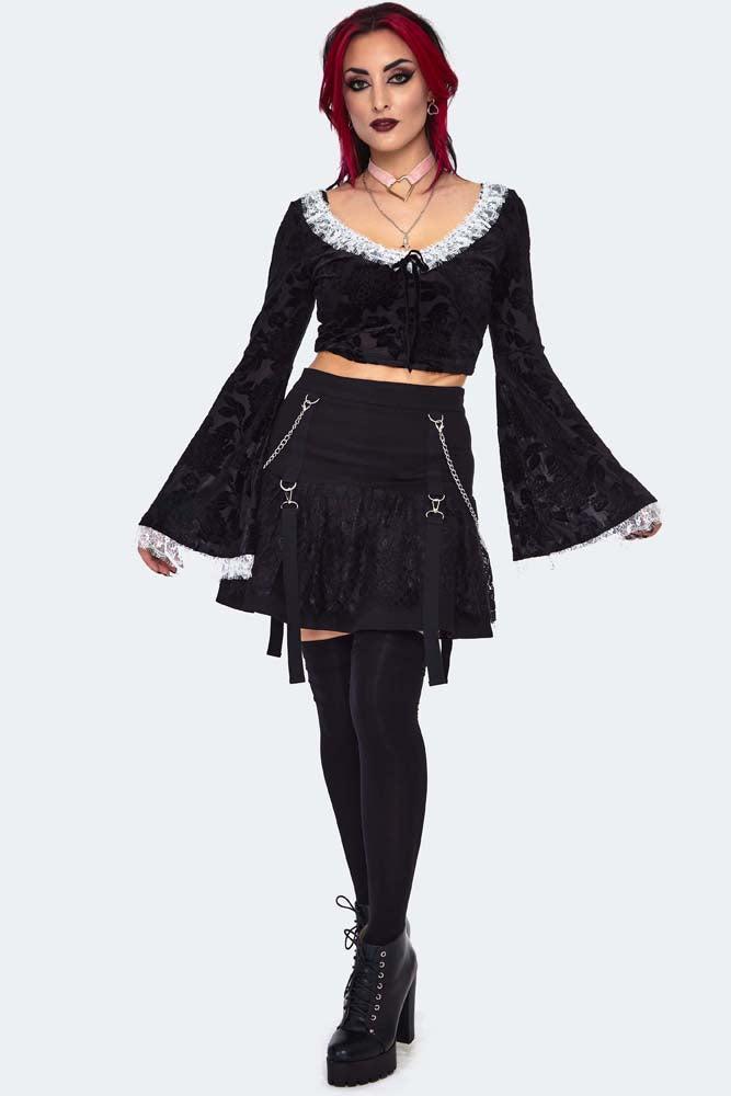 Lace Frill Mini Skirt