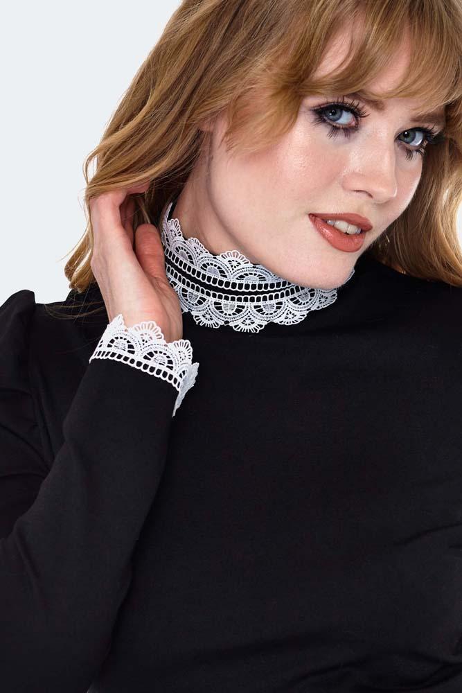 Lace Trim Mini Dress