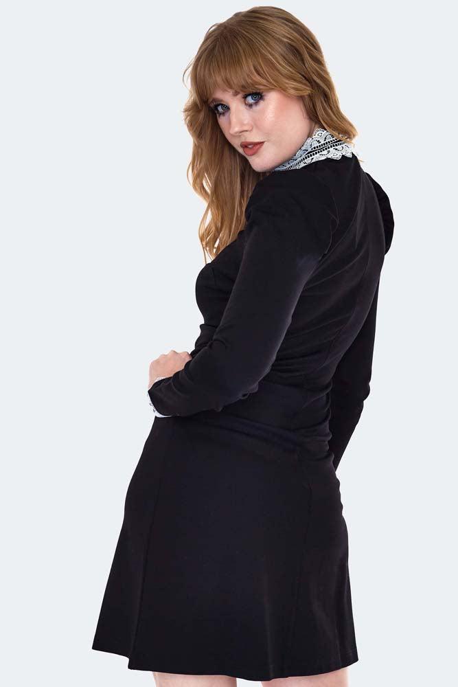 Lace Trim Mini Dress