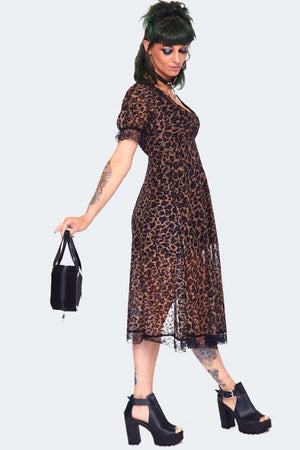 Leopard Print Midi Dress