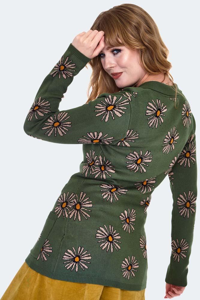 Longline Floral Print Cardigan