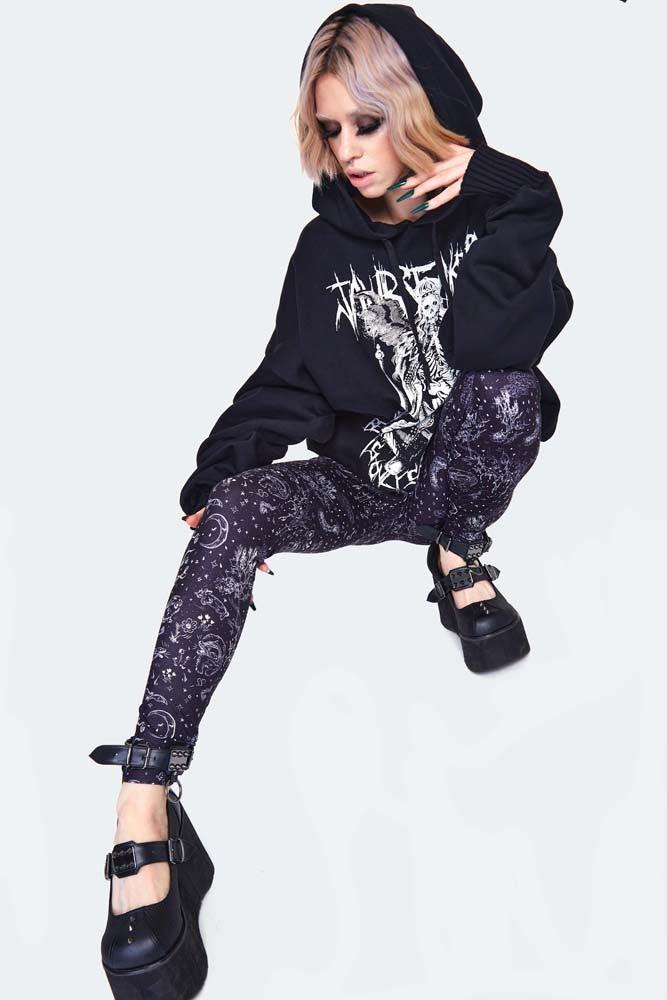 Night Forest Print Leggings