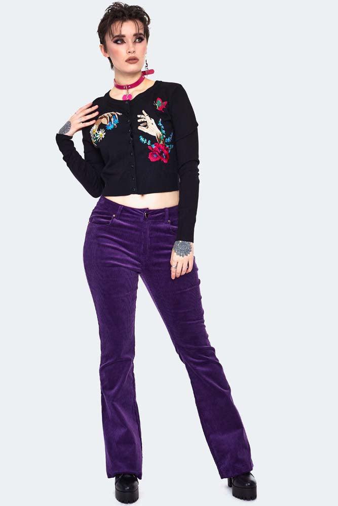 Night Meadow Embroidered Cardigan