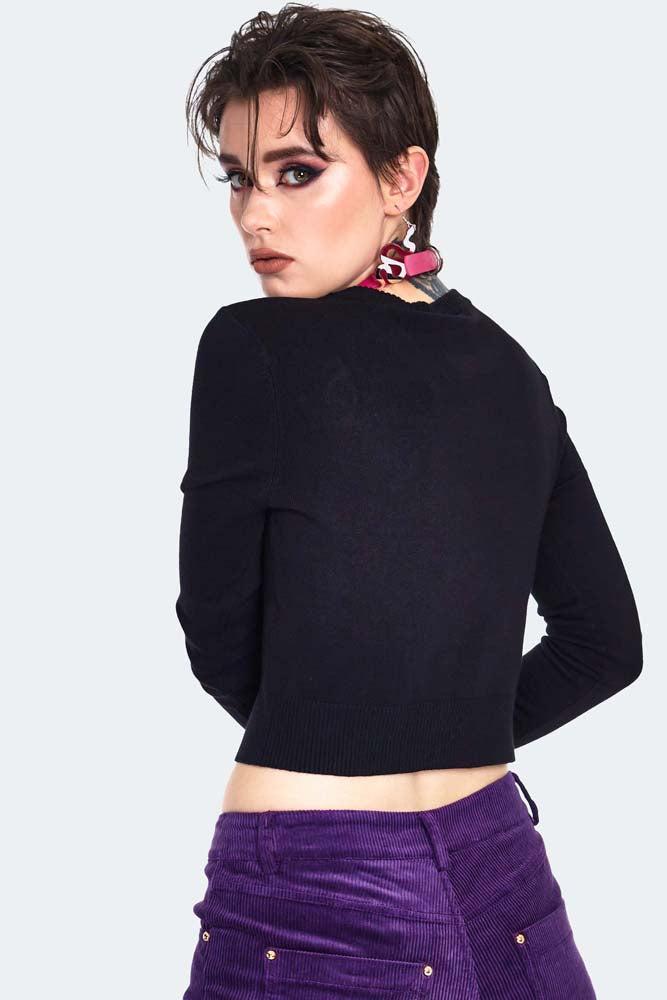 Night Meadow Embroidered Cardigan