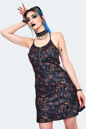 Paradise Lost Print Slip Dress